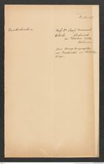 k.k. naturhistorisches Hofmuseum, Intendanzakten 1885-1896 (Hauer), Aktenzahl Z.265/1889, Seite 1